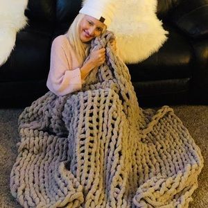 Big soft and cozy hand made blanket